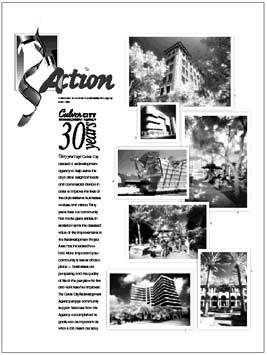 Action Newsletter and Poster Culver City Redevelopment Agency 30th Anniversary Publication